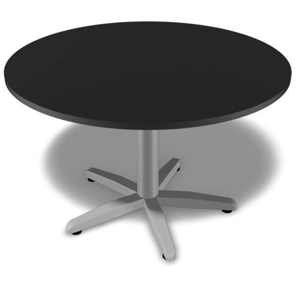 Mesa de reunião redonda pé em aço, várias cores. Entre em contato para orçamentos.